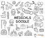 Doodle Doctor Medical Clipart Accessories Health Hospital Svg Zoom Click sketch template