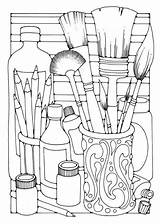 Coloring Pages Edupics Brushes sketch template