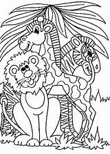 Coloring Jungle Animals Pages Animal Color Wild Safari Printable Kids Colouring Scene Cute Preschool Clipart Sheets Zoo Bestcoloringpagesforkids Sheet Colour sketch template