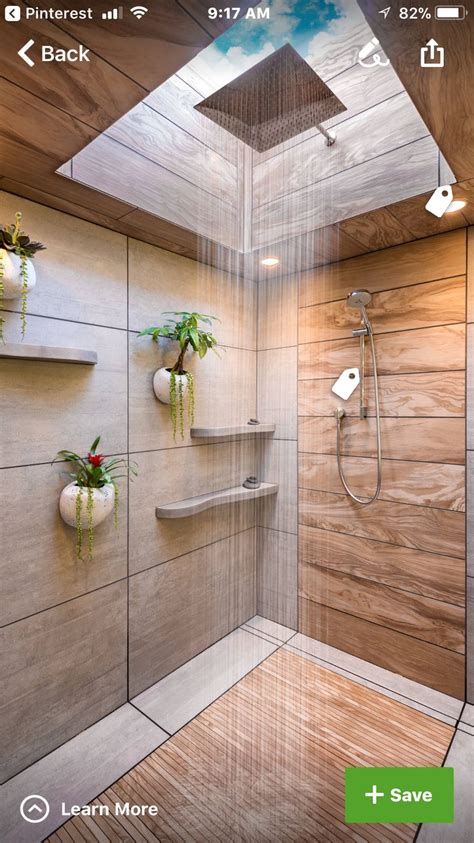 spa shower  skylight  rain shower home design  decor ideas
