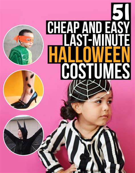 cheap  easy  minute halloween costumes