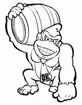 Donkey Kong Coloring Pages Print Color Kids sketch template