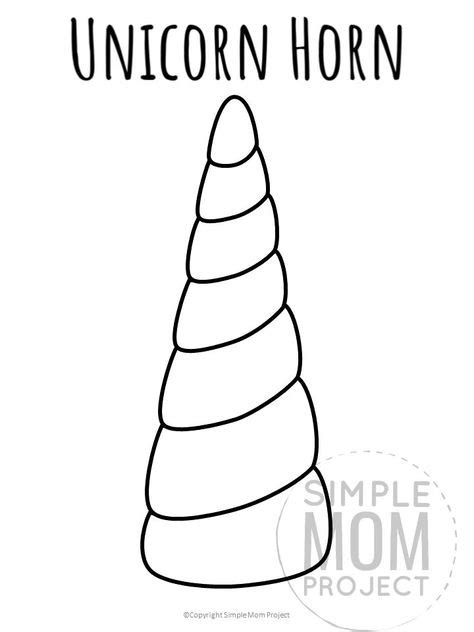 printable unicorn horn templates    images diy