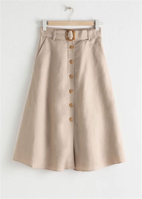 belted linen blend a line skirt a line skirt outfits a line skirts