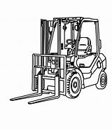 Forklift Colouring Drawing Tow Gabelstapler sketch template
