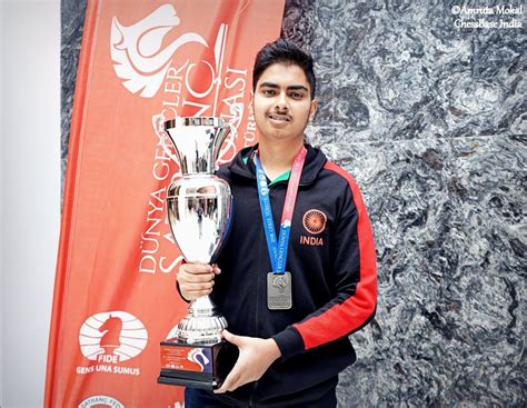 abhimanyu puranik wins silver medal  world juniors  chessbase india