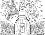 Coloriage Yves Parisienne Mademoiselle Stef Colorier Parfum Adulte Imprimé sketch template