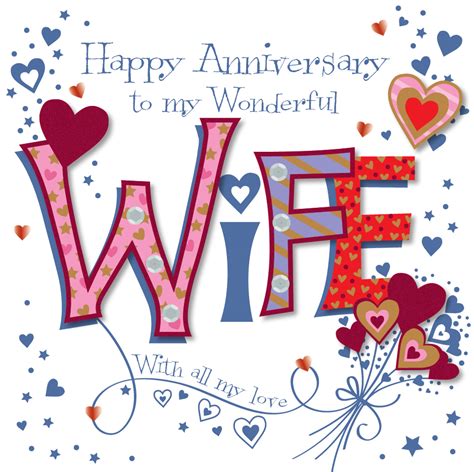 Wonderful Wife Happy Anniversary Greeting Card By Talking Pictures
