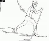 Skiing Nordic Olympic sketch template