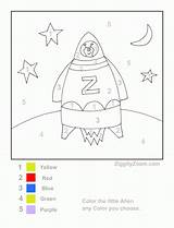 Color Number Rocket Worksheet Ship Worksheets Kids Numbers Pages Coloring Printable Kindergarten Ziggityzoom Space Preschool Theme sketch template