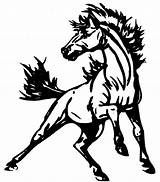 Horse Mustang Coloring Pages Drawing Fire Line Drawings Template Getdrawings Paintingvalley sketch template