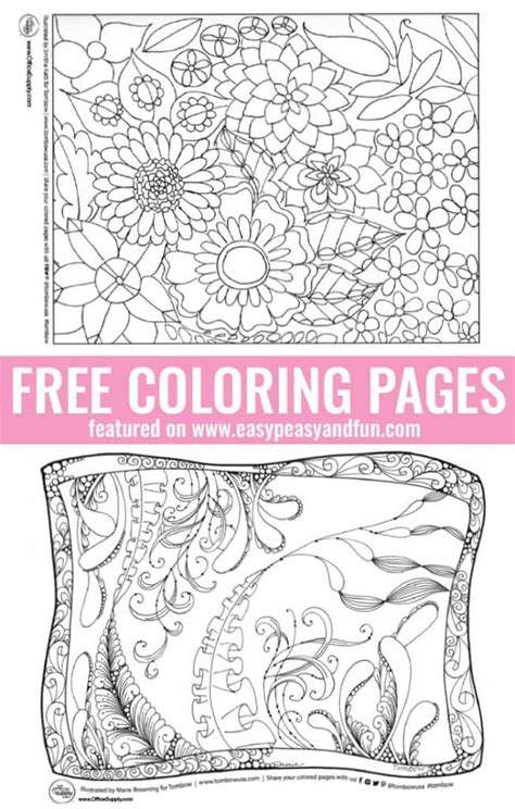 gorgeous  coloring pages  adults   chance  win tombow