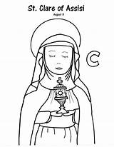 Saints Clare Catholic Assisi Homeschooling Sanda sketch template