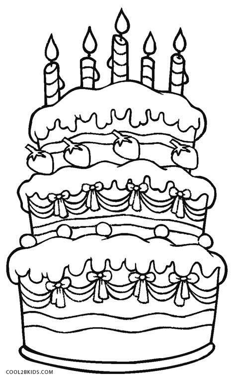 cake coloring pages  toddlers  printable coloring pages