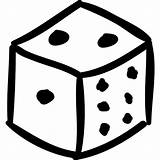 Dice Cube Dotted Dices sketch template