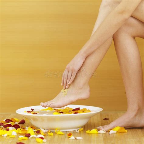 foot massage stock image image  clinic kneading enjoyment