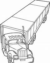 Coloring Pages Wheeler 18 Truck Kids Popular Sheets sketch template