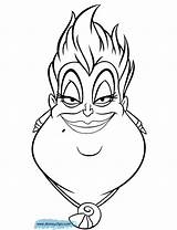 Ursula Coloring Pages Drawing Clipart Disney Face Kids Silhouette Drifting Getdrawings Cartoons Print Clipground sketch template