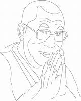 Dalai Lama Drawing Line Flickr sketch template