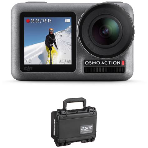dji osmo action  camera  hard shell case kit bh photo