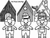 Pigs Worksheets Wolf Malvorlagen Porquinhos Schweinchen Cerditos Sheets Três Peppa Cuento Infantis Histórias História sketch template