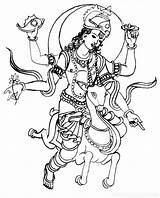 Goddesses Parvati Line Shiva Doli Divyajanani sketch template