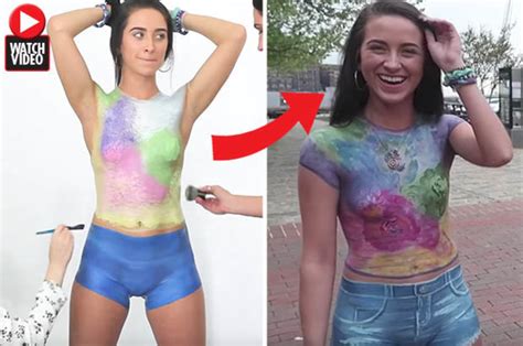 Model Hits Streets Wearing Only Body Paint But Then It