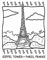 Coloring Pages Printable Eiffel Tower France French Crayola Color Colouring Flag Paris Kids Book Revolution Sheets Preschool Landmarks Ausmalbilder Craft sketch template