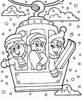 Winter Coloring Colouring Snow Lift Printable Topcoloringpages Kids Sheets Print sketch template