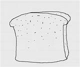 Bread Slice Draw Drawing Drawn Template Coloring Step Pencil Sketch sketch template