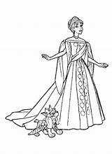 Anastasia Coloring Pooka Dress Beautiful Wearing Royal Para Colorear People sketch template