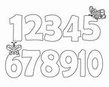 Numbers Numeros Freecoloring sketch template