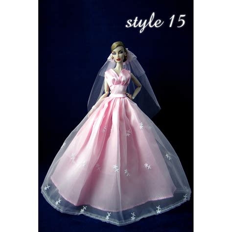 efle new barbie doll clothes lovely fancy gowns wedding evening party