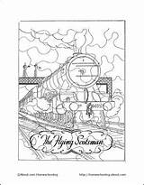 Coloring Scotsman Flying Pages Train Trains Printable Books Book Color Colouring Colour Print Read Choose Board Homeschooling Learn sketch template
