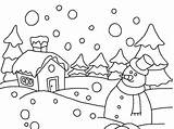Coloring Snowy Getcolorings Snow Sheet sketch template
