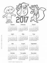 Dora Calendars Coloring Calendar Builder Bob Explorer sketch template