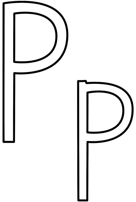 letter p coloring page alphabet