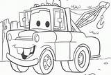 Coloring Mater Pages Tow Cars Popular sketch template