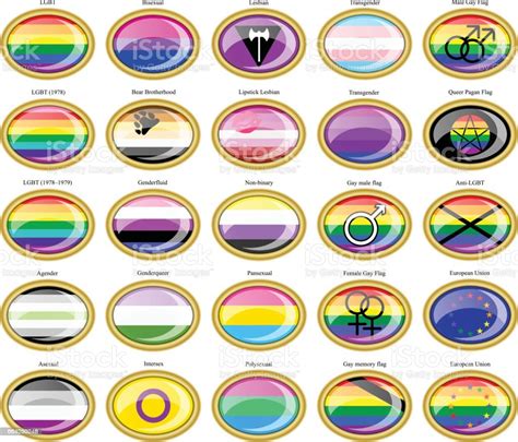set of icons lgbt flags stock illustration download image now istock
