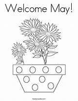 Coloring May Welcome Pages Activities Flowers Twistynoodle Noodle Twisty Printable Color Kids Print Activity Adult Ll April Preschool Showers Bring sketch template