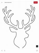 Stencil Sanglier Deer Ciervo Silhouette sketch template
