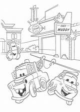 Cars Coloring Printable Guido Mater Luigi Disney Movie Tow Hit sketch template