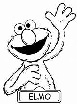 Coloring Elmo Raise Sesame Hand Pages Street Greeting Clipart Color Play Colouring Ernie Printable Doh Grover His Gremlins Bert Print sketch template