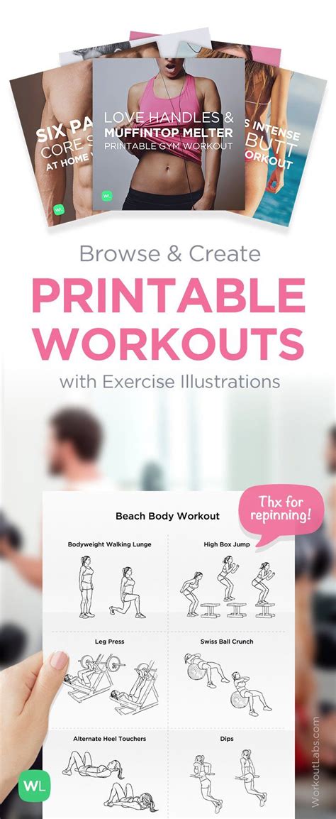 printable workout sheets images  pinterest fitness