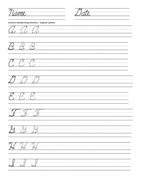 easy cursive writing worksheet printable handwriting cursive