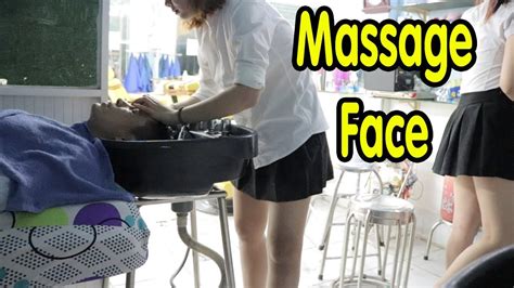 barber shop massage face and wash hair in vietnam by cute tiny girl youtube