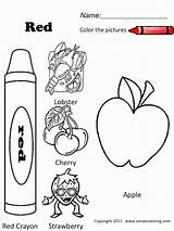 Red Coloring Printable Pages Color Worksheets Worksheet Spanish Objects Kindergarten Preschool Kids Printables Colors Clipart Quality High Popular Number Template sketch template