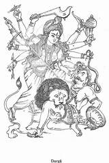 Durga Maa Painting Krishna Tanjore Jaya Deities Hinduism sketch template