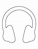 Headphones Template Printable Pattern Terms Use sketch template