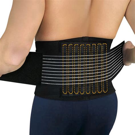 durable black waist support brace belt lumbar  waist double